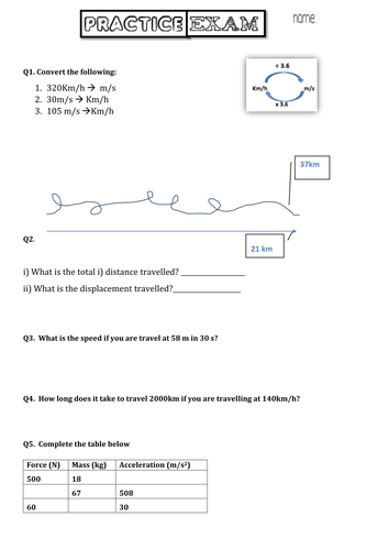 year 10 newtonian physics worksheet teaching resources