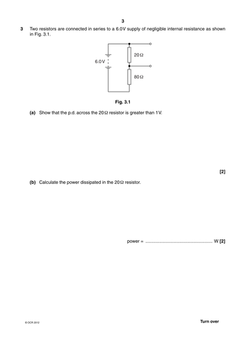 Potential Divider For A Level Physics Teaching Resources