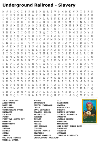 Slavery Word Search Pack | Teaching Resources