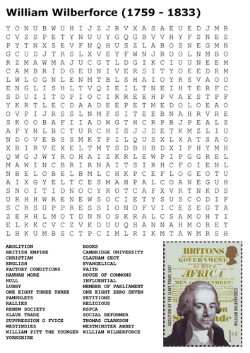 Slavery Word Search Pack | Teaching Resources
