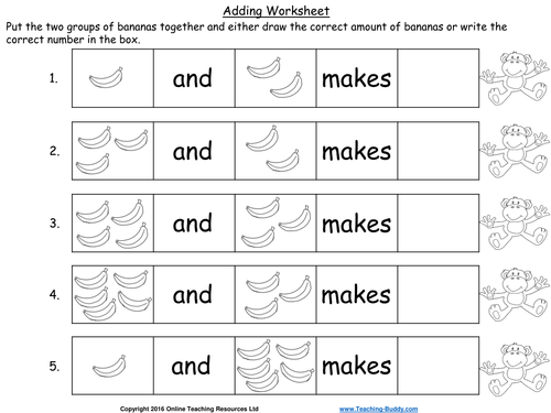 Beginning to Add – Number Bananas | Teaching Resources