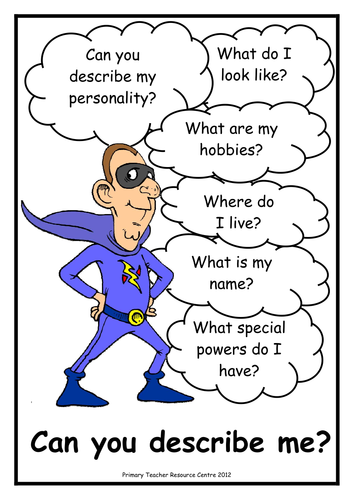 Character Description Posters - Superheroes Pack | Teaching Resources