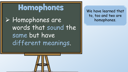 Homophones: Too, Two, To | Teaching Resources