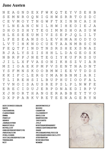 Jane Austen Word Search