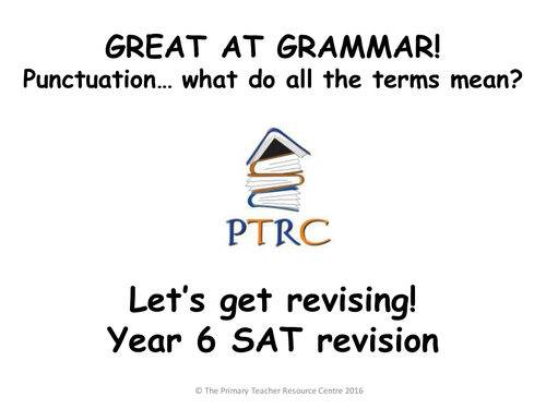 Punctuation Multiple Choice Quiz and Activty SATs Revision Powerpoint