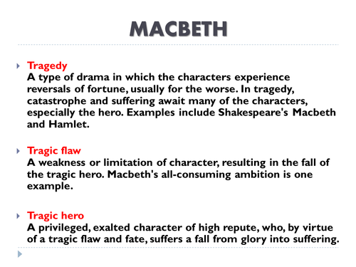 macbeth tragic hero thesis statement