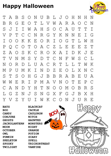 Halloween Word Search Pack by sfy773 - Teaching Resources - TES