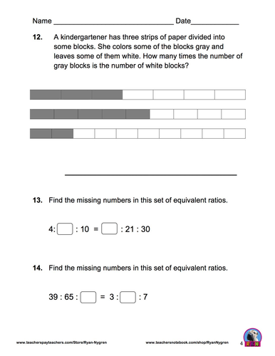 Singapore 5th Grade Chapter 7 Math Test Review (8 pages) | Teaching ...