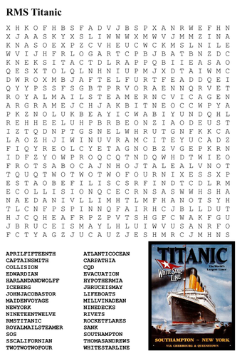 Titanic Word Search