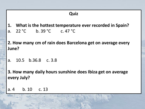 The Climate of Spain