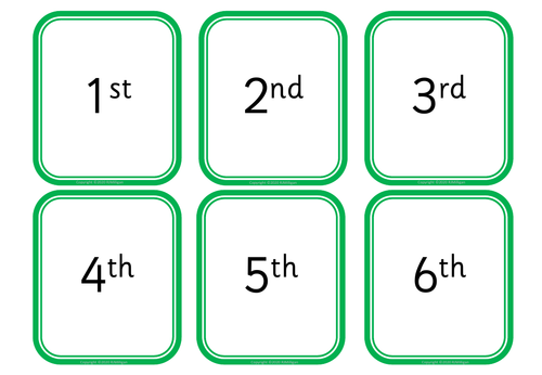 classroom visuals displays ordinal numbers words flashcards ordering teaching resources