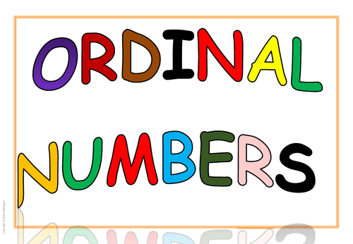 classroom visuals displays ordinal numbers words flashcards ordering teaching resources