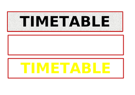 Classroom Visuals: Subject Area Displays Environment labels Timetable ...