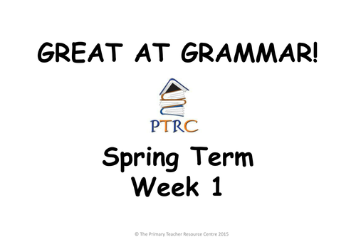 Year 3/4 SATs Great at Grammar SPAG Activities - SpringTerm Pack