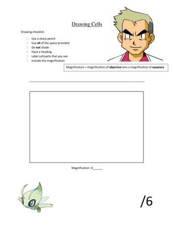 Pokemon Science - Cells Under a Microscope | Teaching Resources