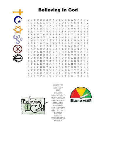 Believing in God Word Search | Teaching Resources