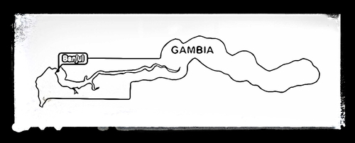 Map of Gambia - Colouring Sheet