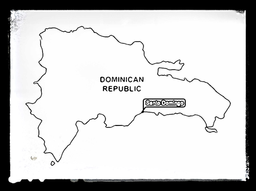 Map of Dominican Republic - Colouring Sheet