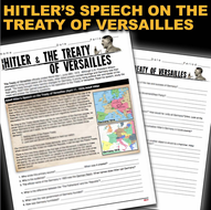 World War I Hitler vs Treaty of Versailles Primary Source Analysis (WWI