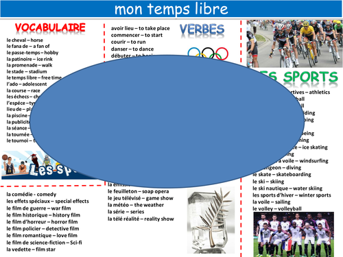 New GCSE literacy mat topic: free time