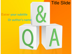 Question And Answer PPT Template | Teaching Resources