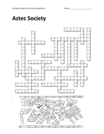 Aztec Society Crossword Teaching Resources