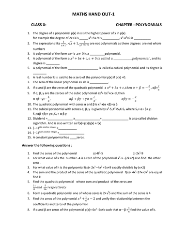 polynomials | Teaching Resources