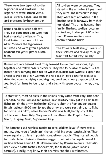roman army essay questions