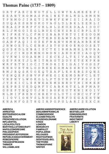 Revolutionary War Era 1763-83 (American Revolution) Word Search Pack ...
