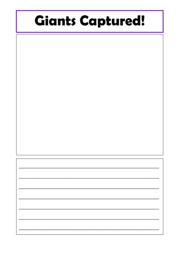 BFG Newspaper Template (Lower ability)