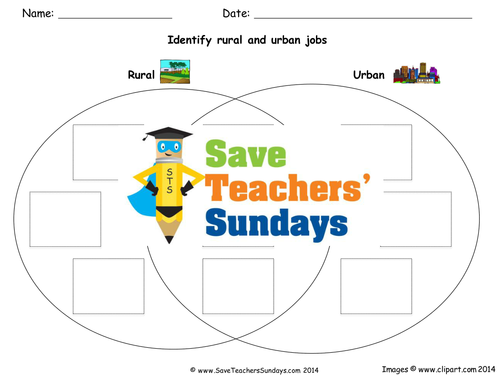 for diagram and venn ac dc KS1 Urban  Venn Diagram Lesson or as Being Plan Worksheet  and Rural