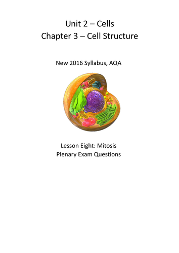 New AQA (2016) Year 1 Biology (AS) - Mitosis- Flipped Learning ...