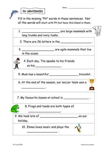 PH Blend worksheets