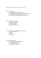 GCSE Geography Multiple choice questions | Teaching Resources
