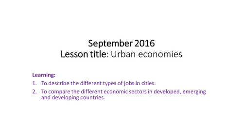 Urban economies