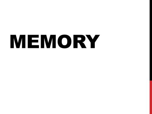 AQA Psychology - Memory Revision / Summary