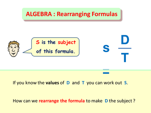 Rearranging Formulas by Skillsheets - UK Teaching Resources - TES