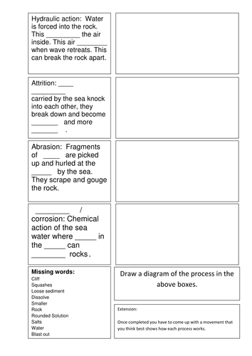 NEW AQA GCSE Geography - Physical Landscapes In The UK: Lesson 2 - Weathering, & Marine Processes