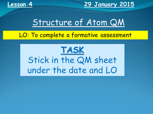 Structure of an Atom Quality Mark Assessment (FULL RESOURCE PACK)