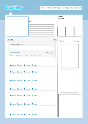 twitter assignment template