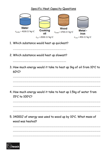 GCSE AQA Physics - P2.4 -  Specific Heat Capacity (+required practical 1)