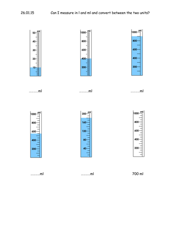 year 3 capacity mass and volume resources teaching resources