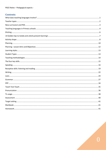 Complete MFL PGCE Notes