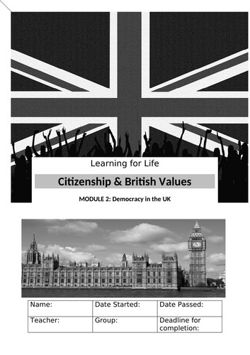 Democracy in the UK WORKBOOK Politics Voting Parliament Government ...