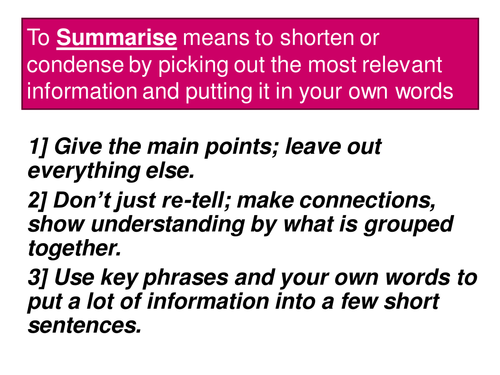 Improving writing: Learn a skill - self-check summary