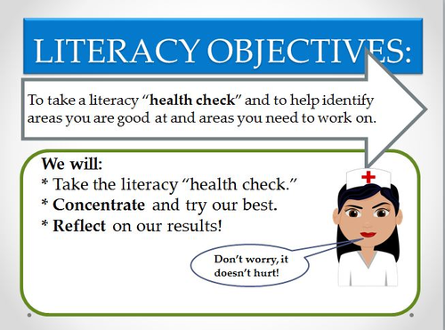 Literacy Health Check - First Lesson Test by EngageinEnglish - UK ...
