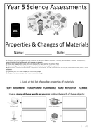 Year 5 Science Assessment: Properties And Changes Of Materials 