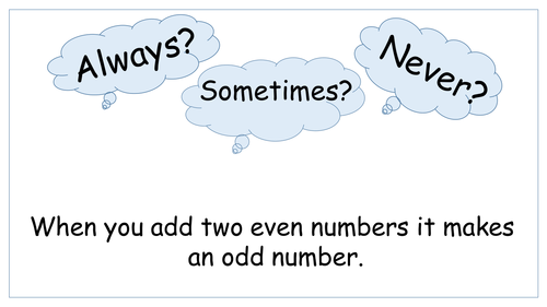 KS2 Always Sometimes Never Maths PowerPoints x60 | Teaching Resources