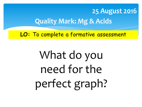 Reaction of Metal and Acid Quality Mark Assessment (FULL RESOURCE PACK)