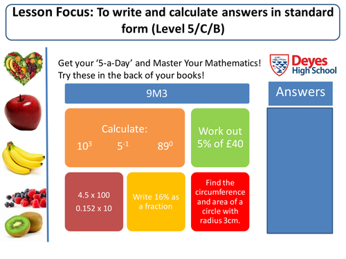 Introduction to Standard form!